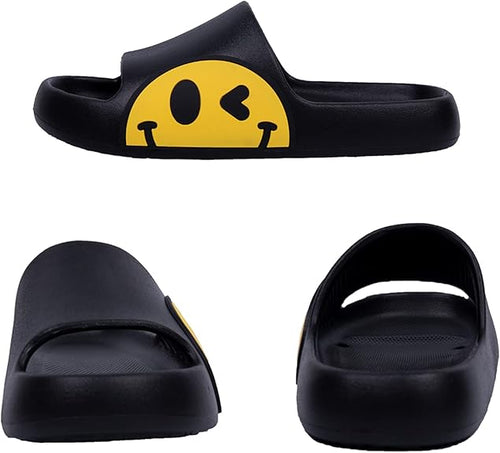 Sandals for Girls and Boys,Mens Slippers Sandals for Women,EVA Anti-Slip Indoor & Outdoor Kids Slippers Smile Face Open Toe Spa Bath Pool Gym House Casual Shower Shoes
